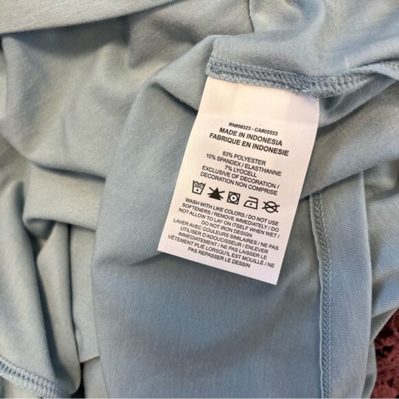 NWT Nike Dri-Fit One Luxe Racerback Tank Top Blue/Gray Logo Women's Workout 2X - Picture 4 of 5